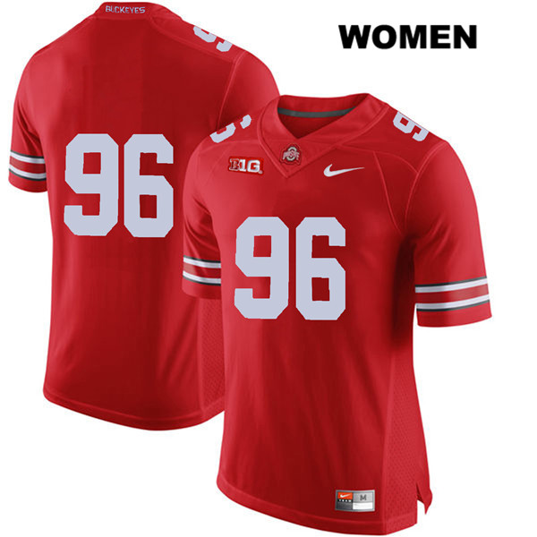 Ohio State Buckeyes Women's Sean Nuernberger #96 Red Authentic Nike No Name College NCAA Stitched Football Jersey QU19S48ER
